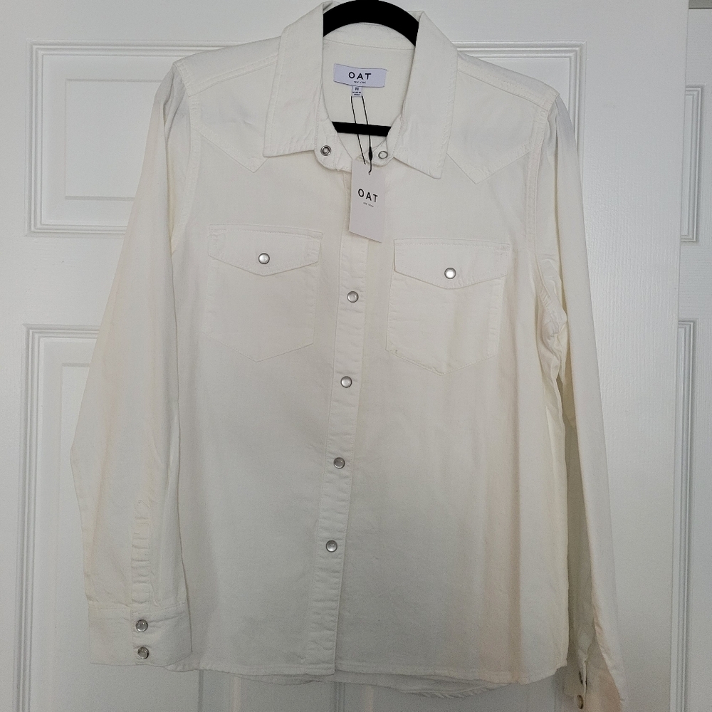 OAT Off-White Western Button-Up Shirt